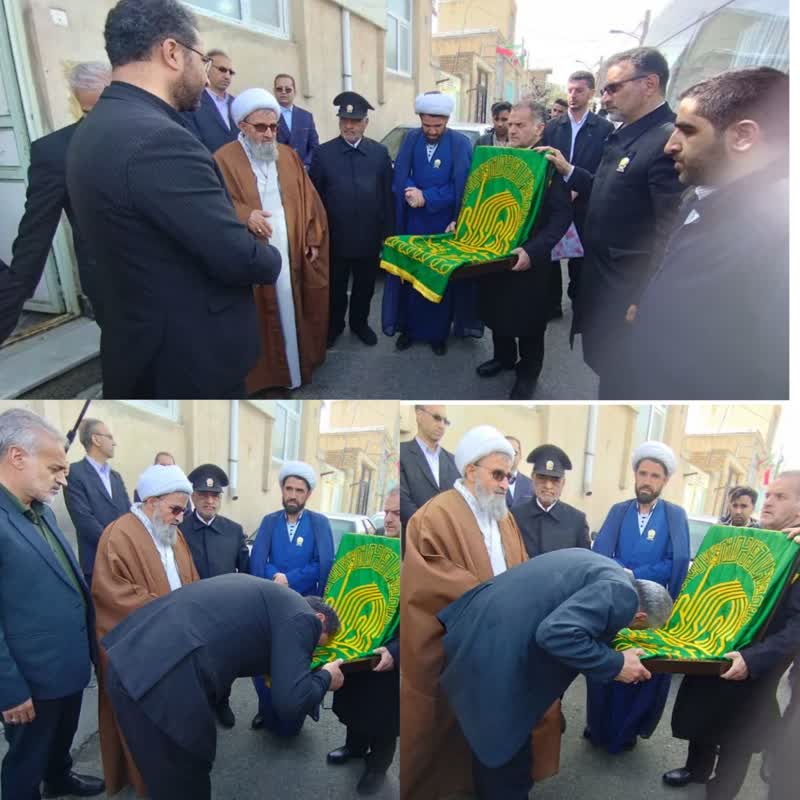استقبال فرماندار چالدان از خادمین حرم مطهر رضوی