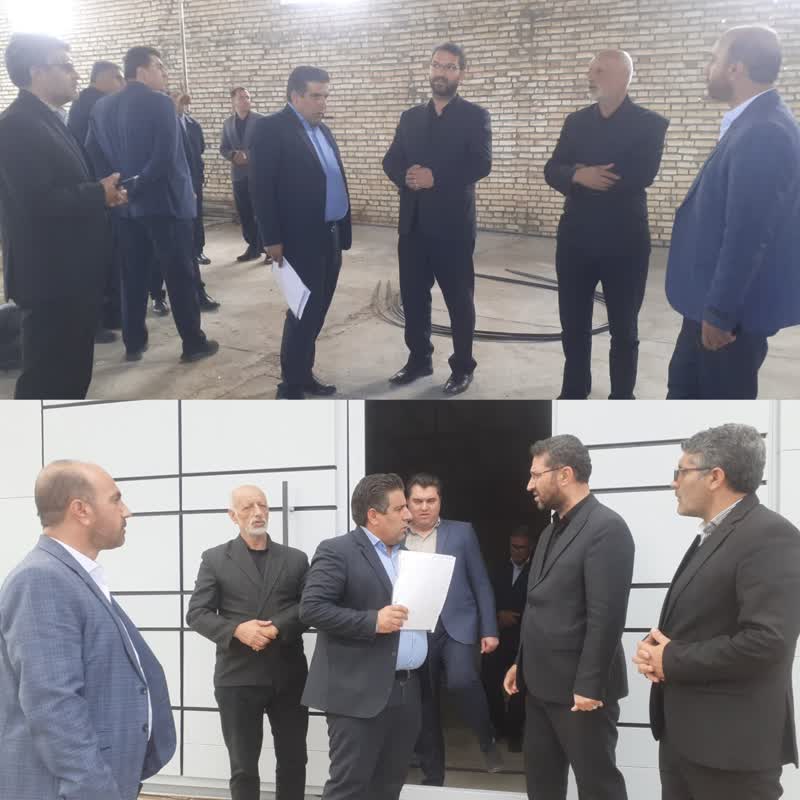 بازدید فرماندار چالدران از روند احداث و راه اندازی کارخانه تولید کاشی 7 رنگ در چالدران