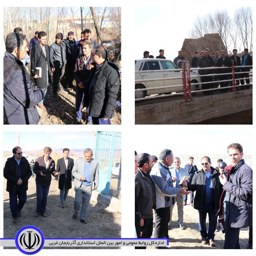 فرماندار شهرستان چالدران از مراحل لایروبی رودخانه داخل روستای تازه کند بازدید کرد.