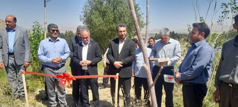 افتتاح طرح آبیاری کشاورزی در روستای خضرلو