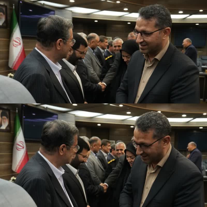 دیدار نوروزی  محمد رضا عبدالله نژاد فرماندار شهرستان چالدران با استاندار آذربایجان غربی