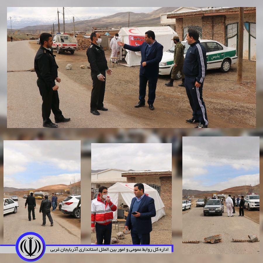 بازدید فراهانی معاون سیاسی، امنیتی و اجتماعی فرماندار چالدران دراولین روز از طرح فاصله گذاری اجتماعی از ایستگاه سلامت بدولی آواجیق