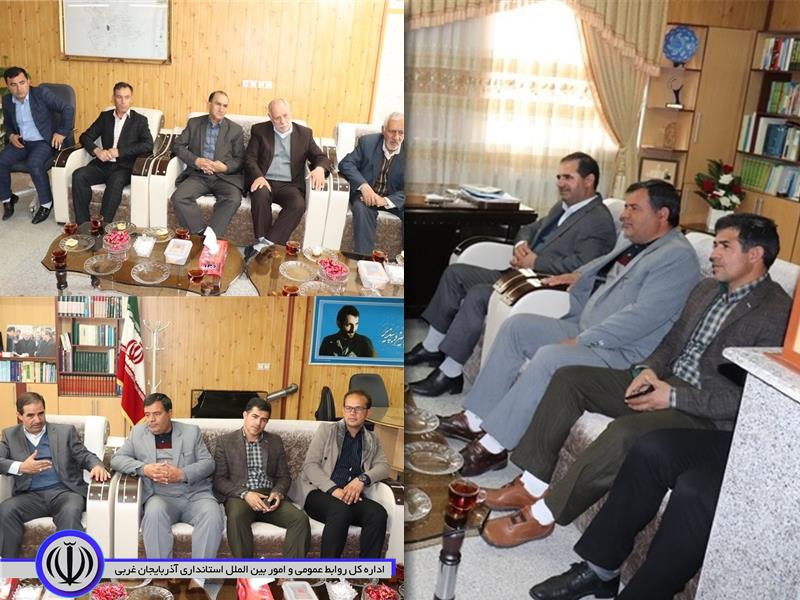 دیدار نوروزی اعضای شورای بخش مرکزی و دشتک با محمدزاده فرماندار چالدران