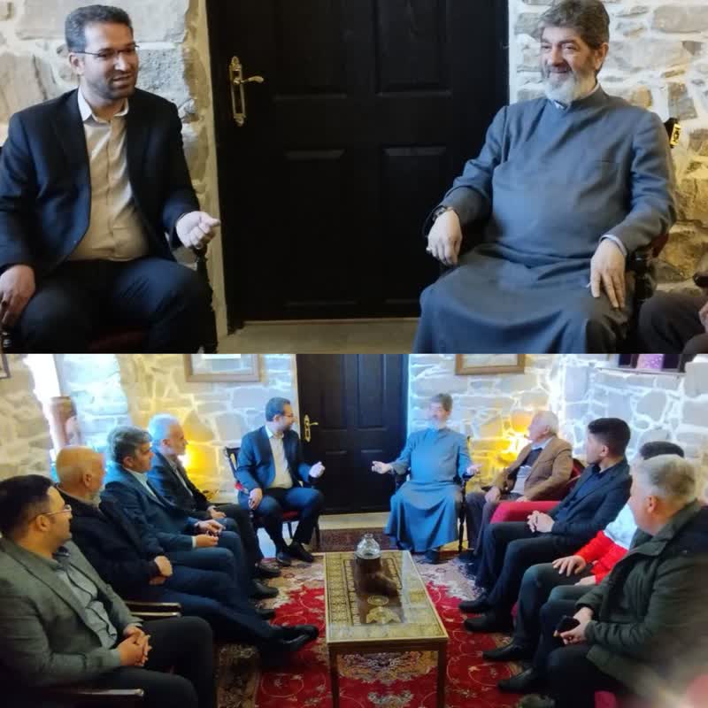 دیدار خلیفه کل ارامنه آذربایجان با فرماندار چالدران