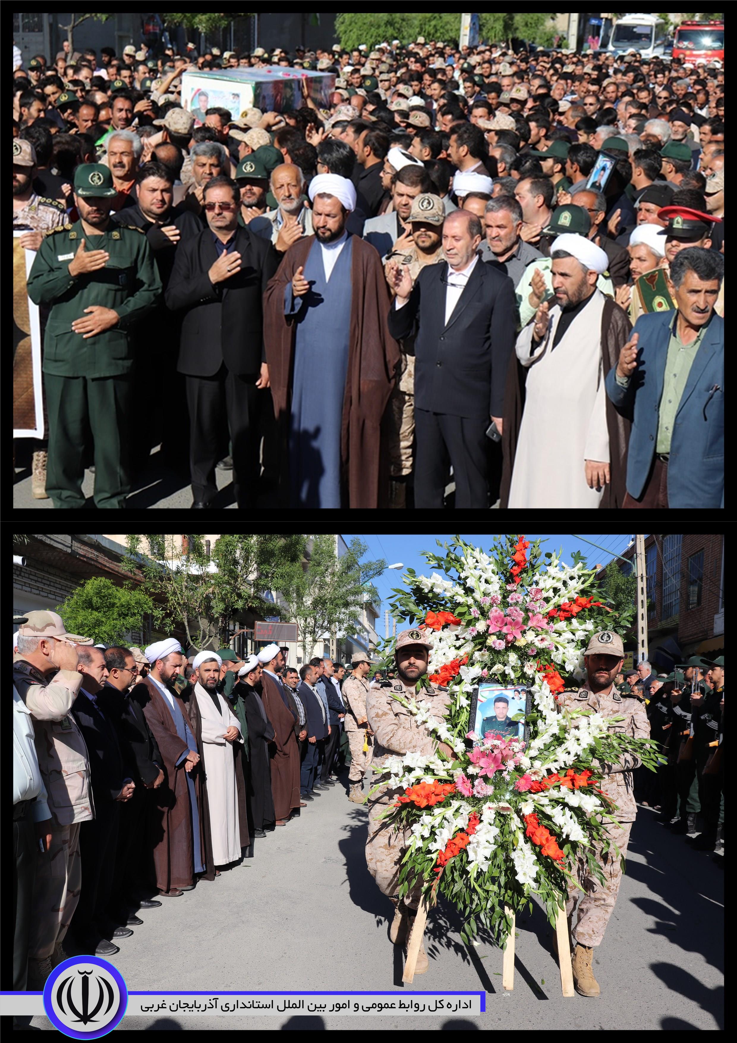 پیکر مطهر شهید ابراهیم آخوندزاده در شهرستان چالدران تشیع شد