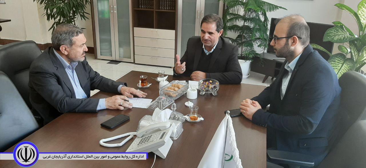 دیدار محمد زاده فرماندار شهرستان چالدران بامهندس جلالی مدیرکل بنیاد علوی کشور در تهران