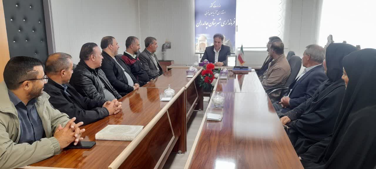 دیدار  رئیس اداره ورزش و جوانان و روسای هئیت  های ورزشی چالدران با فرماندار جدید  شهرستان