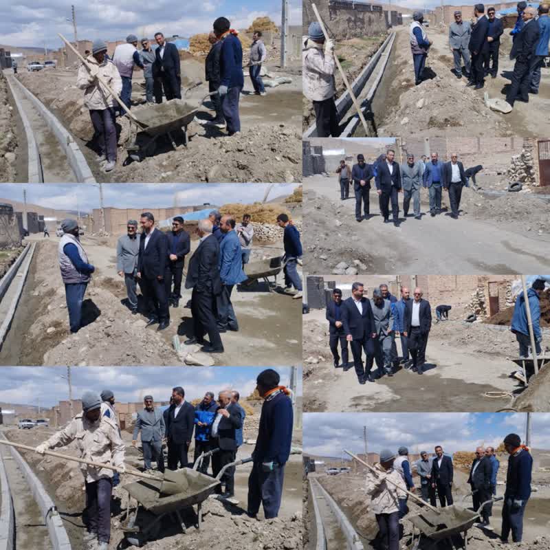 بازدید فرماندار چالدران از روند اجرای طرح ساماندهی معابر روستای قرخ بلاغ