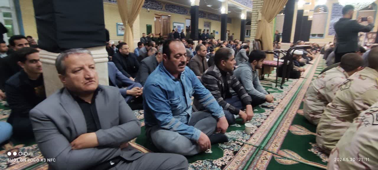 مراسم گرامیداشت شهادت شهید جمهور سیدالشهدای خدمت حضرت آیت الله سید ابراهیم رئیسی و همراهان در مسجد جامع شهرستان چالدران برگزار گردید .