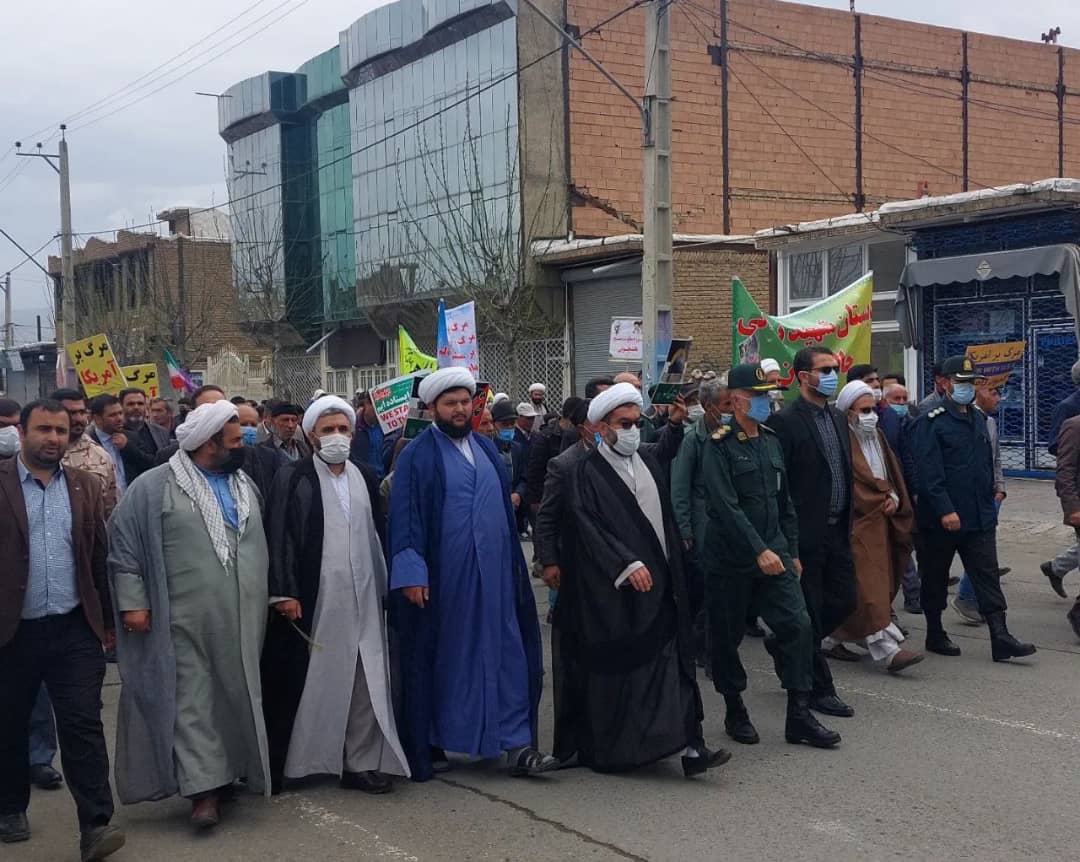 حضورمحمد رضا عبدالله نژاد فرماندار شهرستان چالدران در مراسم راهپیمایی روز جهانی قدس در چالدران