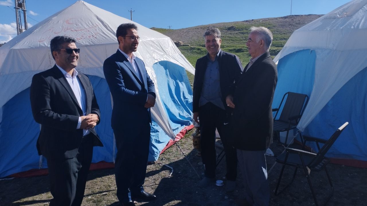 بازدید محمد رضا عبدالله نژاد فرماندار چالدران از پایگاه ایمنی و سلامت مسافرین نوروزی جمیعت هلال احمر چالدران واقع در قره کلیسا