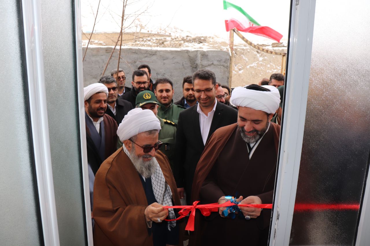 افتتاح ساختمان خانه عالم در روستای قرخ بلاغ از توابع بخش مرکزی شهرستان چالدران
