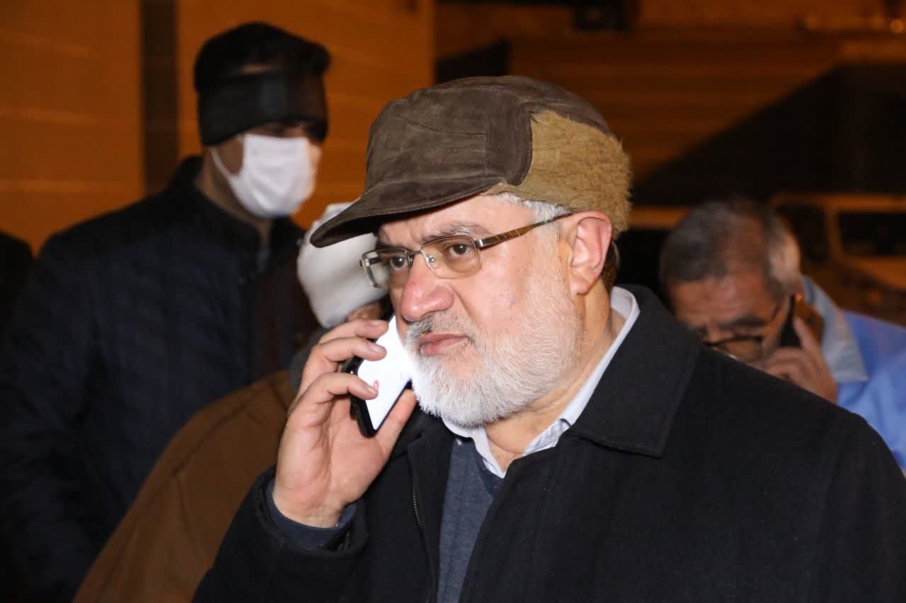 حضور استاندار آذربایجانغربی در مناطق زلزله زده شهرستان خوی