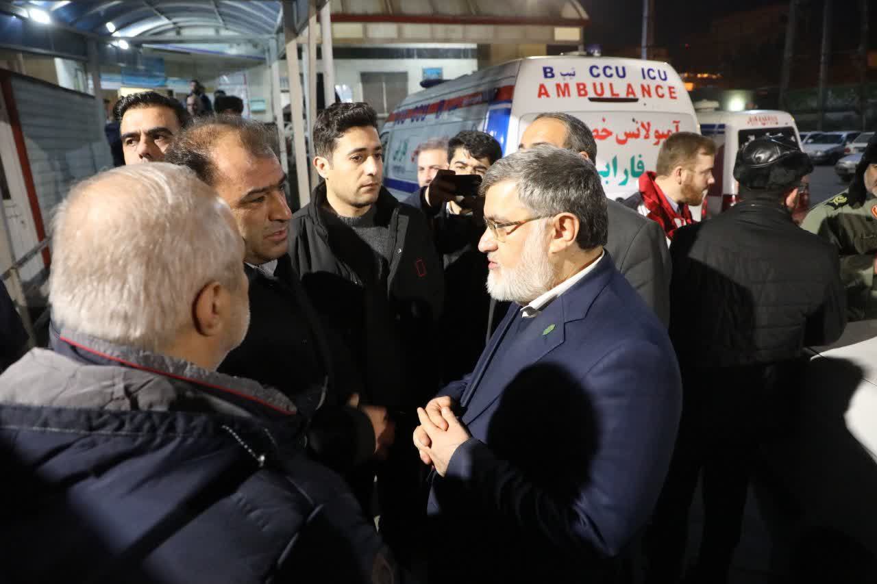 عیادت استاندار آذربایجانغربی از مصدومان زلزله شهرستان خوی