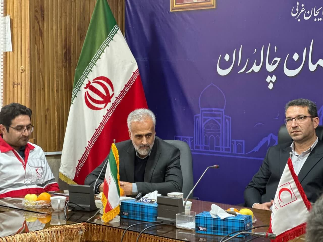 برگزاری آئین نکوداشت خدمات داوطلبانه جمعیت هلال احمر شهرستان چالدران