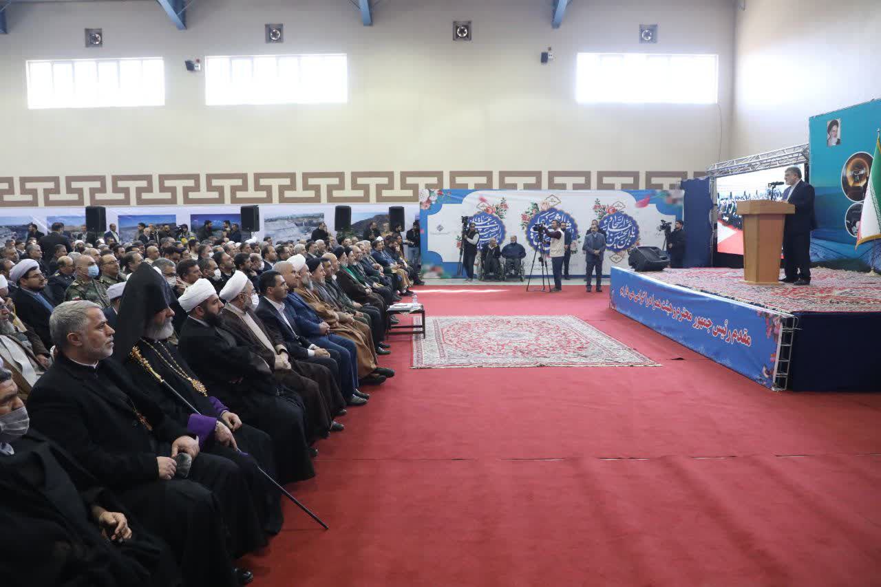 آیین افتتاح تونل انتقال آب سد کانیسیب به دریاچه ارومیه با حضور رئیسجمهور