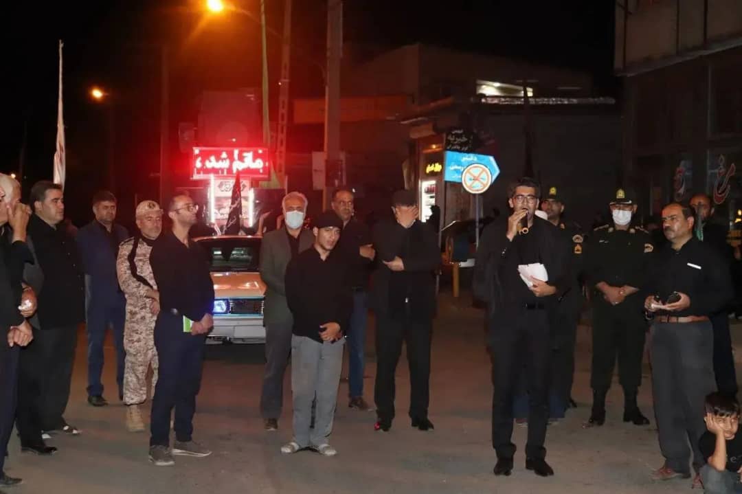 حضور فرماندارشهرستان چالدران در جمع عزاداران حسینی در شب تاسوعا