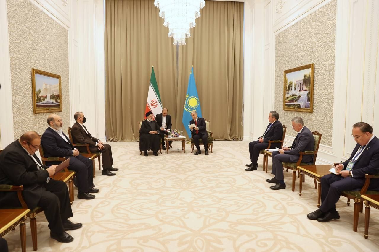 دیدار روسای جمهور ایران و قزاقستان؛