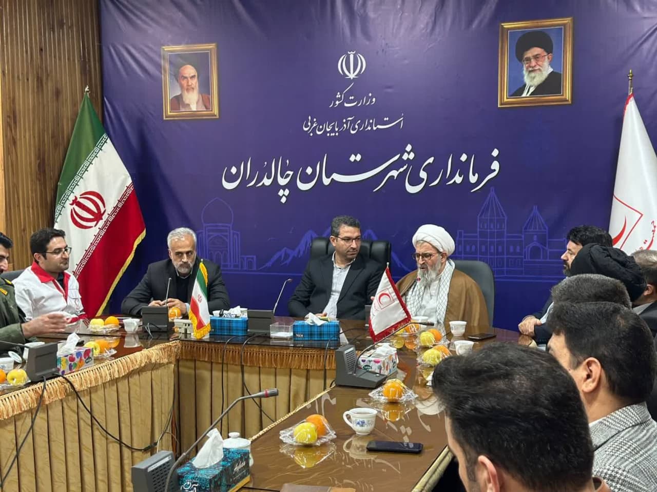 برگزاری آئین نکوداشت خدمات داوطلبانه جمعیت هلال احمر شهرستان چالدران